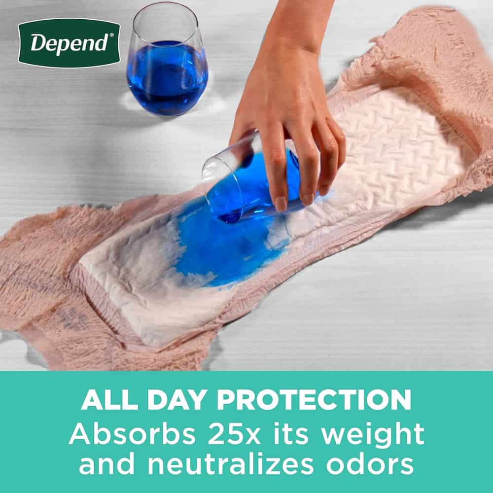 Depend Night Defense Adult Overnight Incontinence Underwear for Women - Blush - Medium - 15 Count