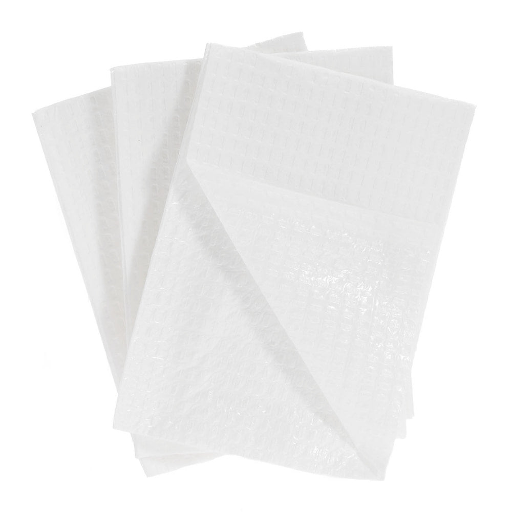 Patient Bibs/Towel, 3Ply with Polyback 13in. x 18in., White - 500/Case