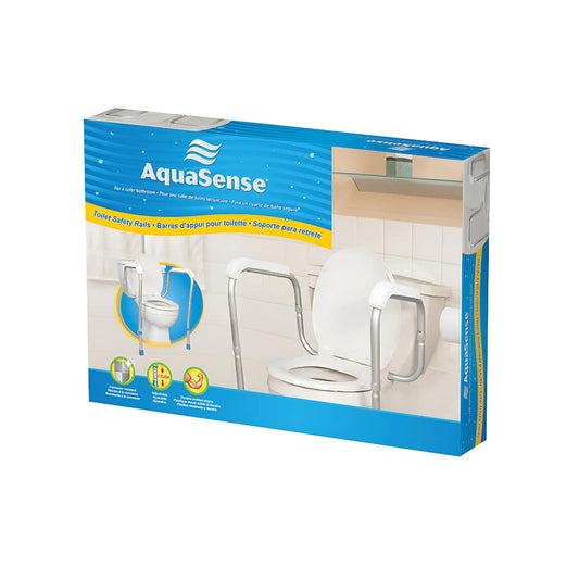 AquaSense Adjustable Toilet Safety Rails, to Floor
