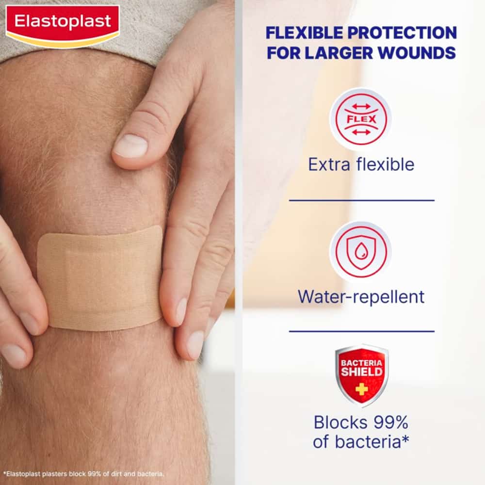 ELASTOPLAST Extra Wide Plastic Adhesive Bandages, 20 Strips
