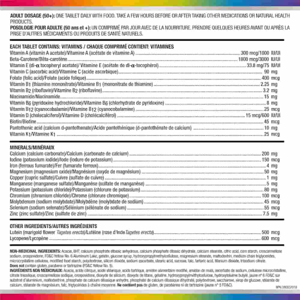 Centrum Select Essentials Adults 50+ Multivitamin and Multimineral Supplement Tablets, 60 Count