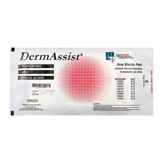 DermAssist™ Latex, Powder-Free Surgical Gloves (Sterile), Size 8.0 - 50 Pair/Box