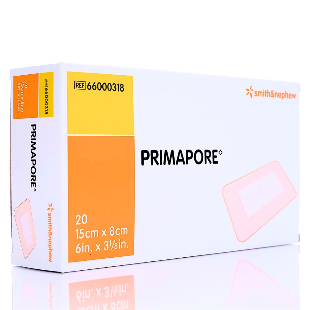 5466000319BX - PRIMAPORE Adhesive Non-Woven Wound Dressing, 8 x 4