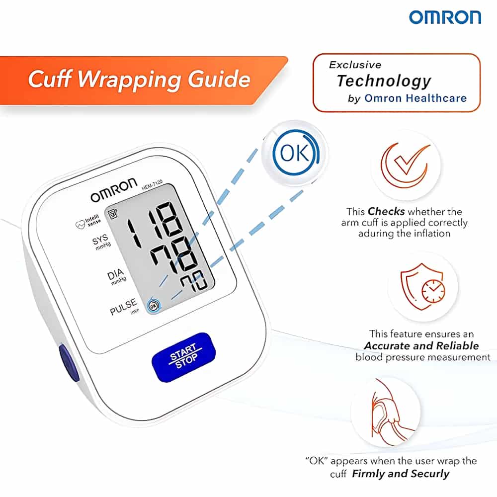 Buy Omron HEM 7120 Digital Blood Pressure Monitor Online