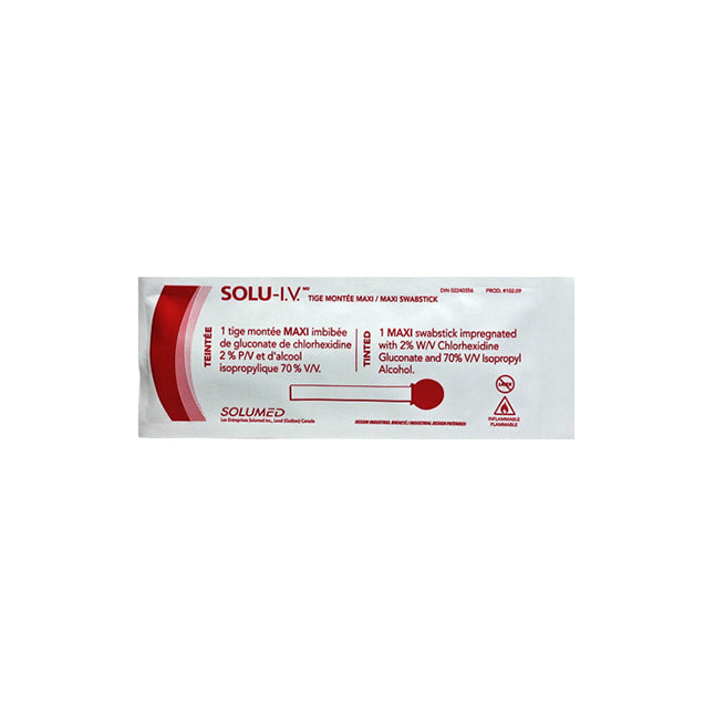 SWABSTICK 0.5PER CHG/70PER ALC CLEAR SOLUTION 50EA/BX