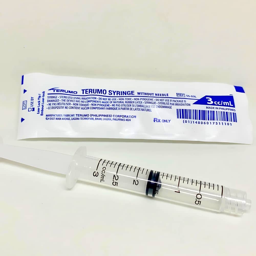 3mL Terumo Syringe Without Needle