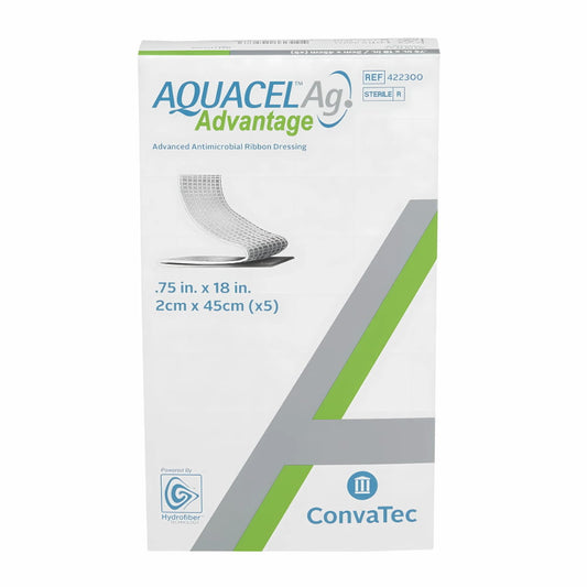 422300: Convatec Aquacel AG Advanced Antimicrobial Ribbon Dressing 2cm x 45cm In-Date » Convatec » Advanced Wound Care