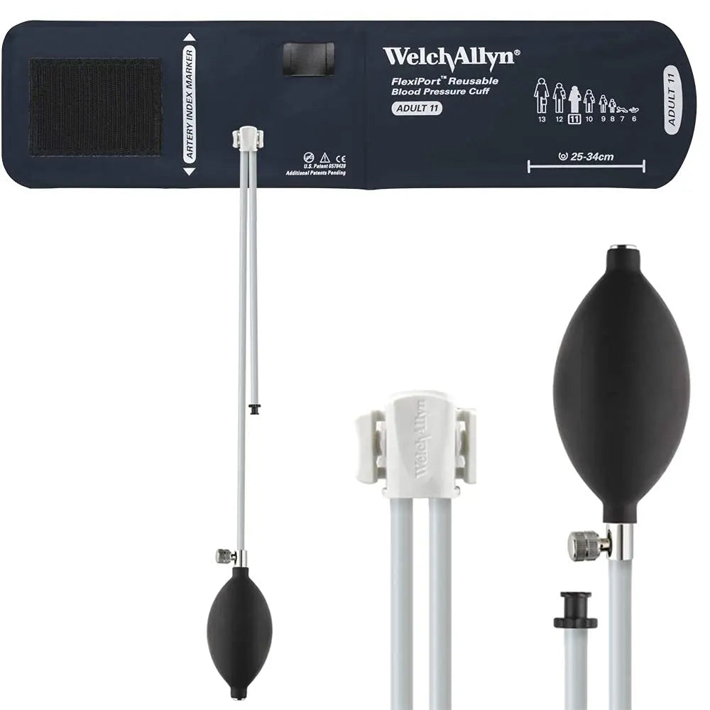 Ea/1 Flexiport Bp Cuff Child (15-21Cm) One-Piece 2-Tube W/ Inflation System & Bulb Latex-Free Color-Coded Nylon One-Hand Attachment