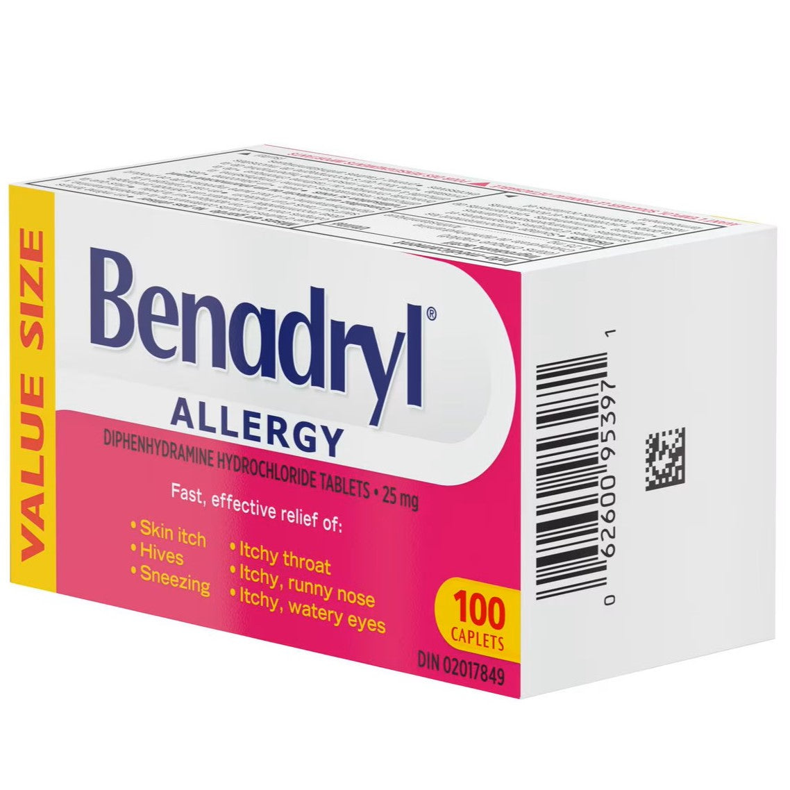 Allergy Medicine, 25mg, Value Size - 100 Caplets