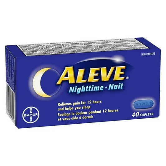 ALEVE Nighttime, Pain Reliever and Sleep Aid, Naproxen Sodium, 40 Caplets