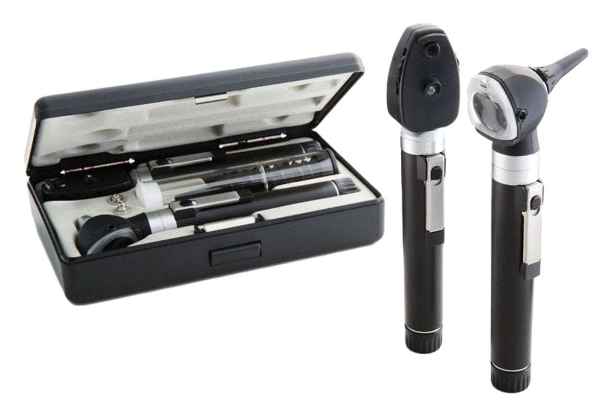 Otoscope/Ophthalmoscope, 2.5V Pocket Set with AA Batteries and Handle