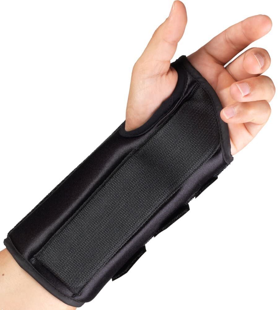 Ea/1 Otc Maximum 8" Wrist Splint Left Black Lg (7 1/2 - 8 1/2") W/ Removable Palmar Splint & Flexible Stays