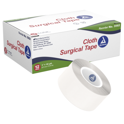 Dynarex® Cloth Surgical Tape, 1" x 10 yds (Box 12 pcs)