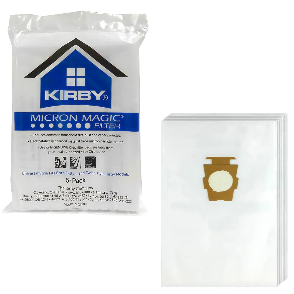6 Pack Kirby Vacuum Cleaner Disposable Cloth Paper Bags Hepa Universal Micron Magic Sentria Ultimate G