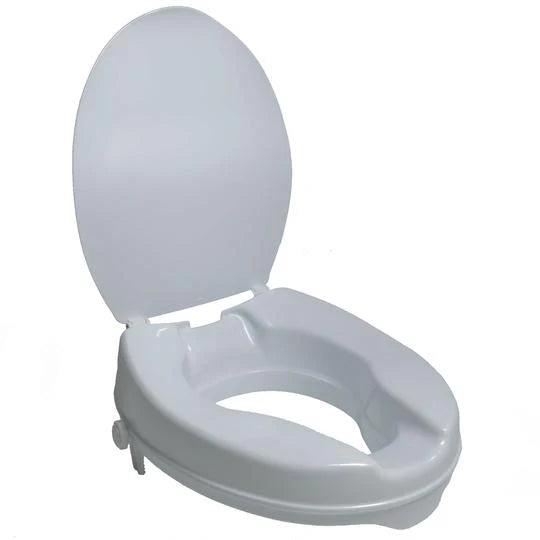 Airway 2" Molded Raised Toilet Seat With Lid