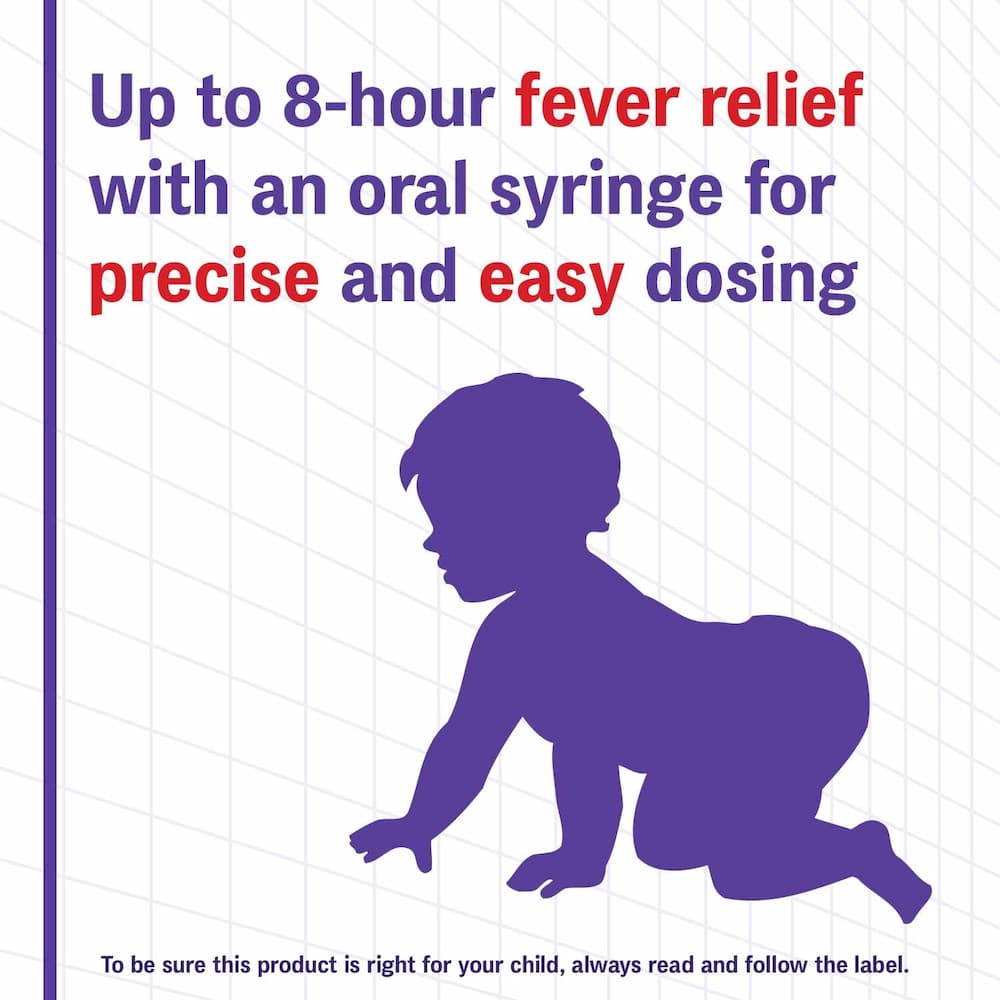 Advil Pediatric Drops for Infants for Fever and Pain Relief, Dye Free, Grape, 24 mL