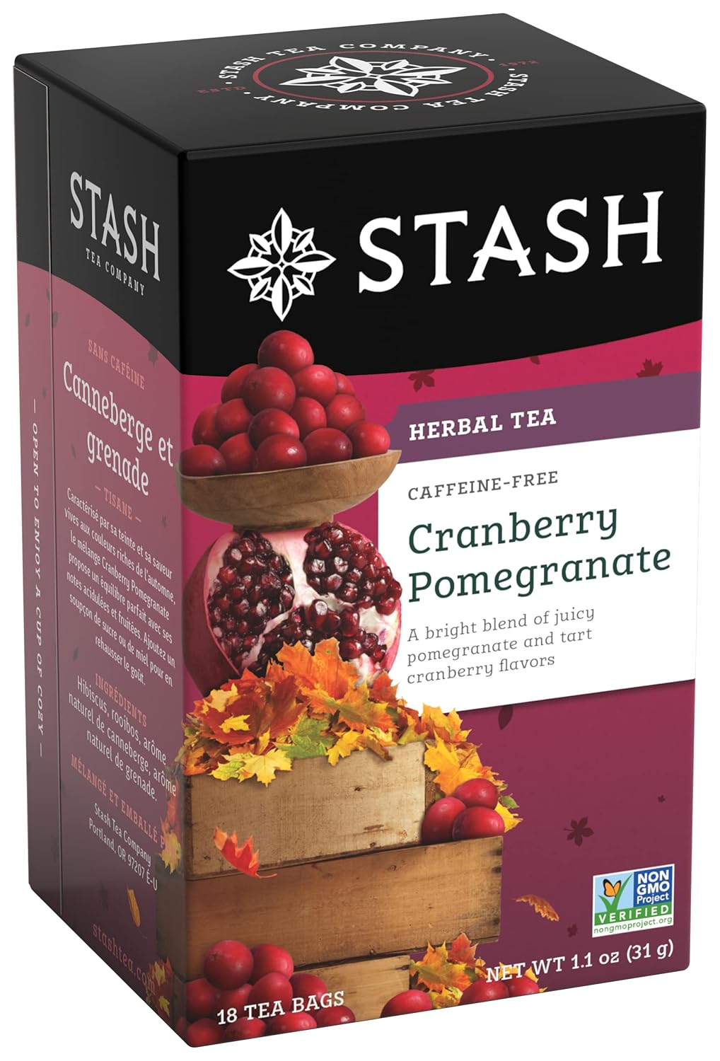 Stash Caffeine-Free Herbal Tea - Cranberry Pomegranate - 18s