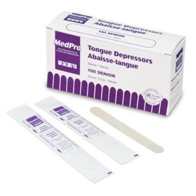 MedPro® Tongue Depressor, Senior, Sterile (Box of 100)