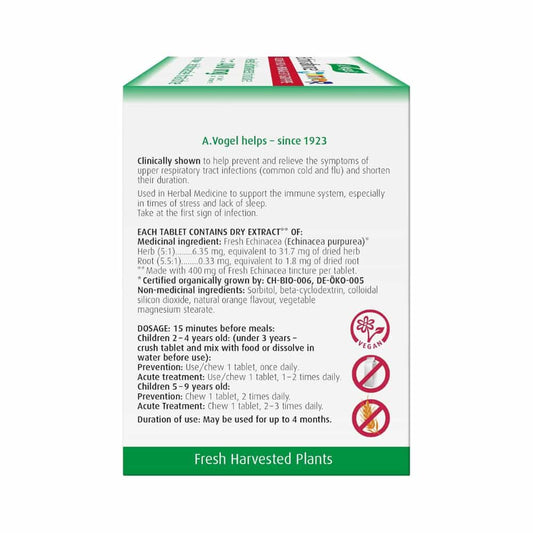 A.Vogel Echinaforce Junior Cold & Flu Chewable Tablets