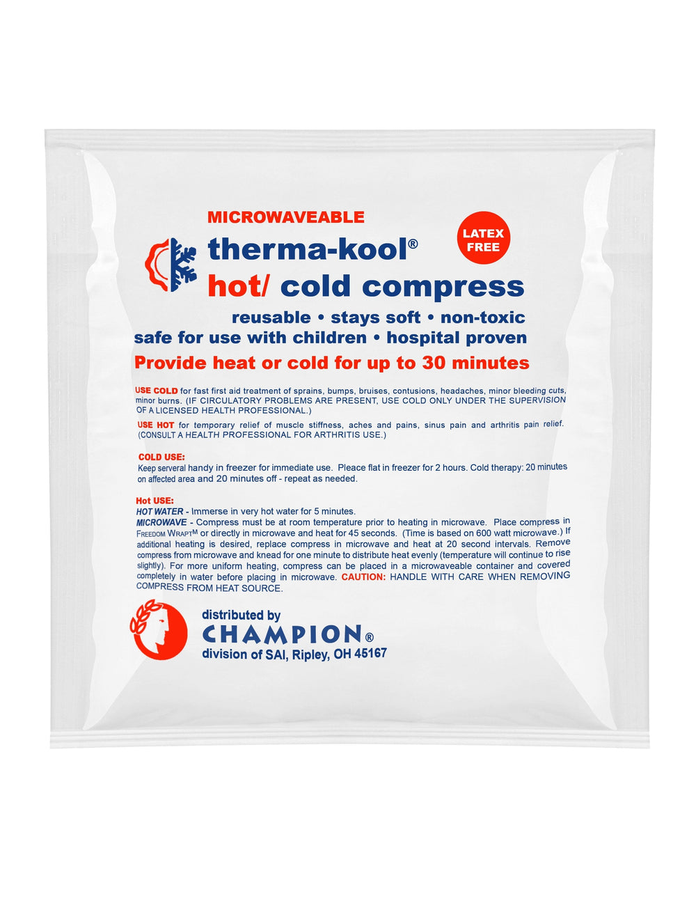 Cs/12 Therma-Kool Hot/Cold Compress, 9X11, Microwaveable ,Reusable