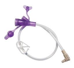 Amt Mini One Continuous Feeding Set 12" L, Right Angle Connector With Purple Y-Port Adapter, Clear Tubing - Ea/1
