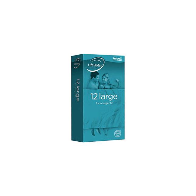 Lifestyles Lubricated Condoms, Large. - Box Of 144