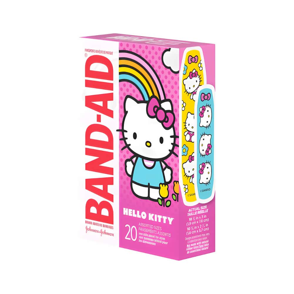 Adhesive bandages with Hello Kitty design