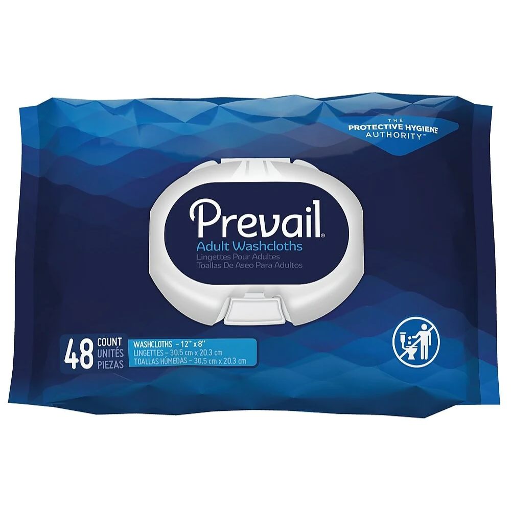 Prevail® Adult Washcloths, 48 Count