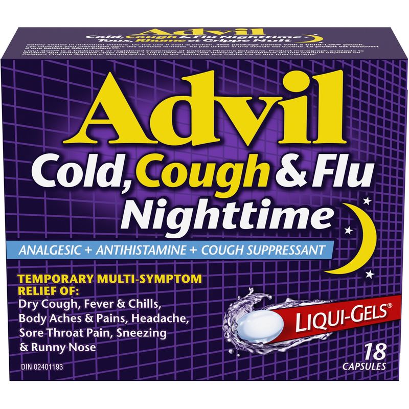 Advil Cold Cough Flu Nighttime Analgesic Antihistamine Cough Suppre advil-cold-cough-flu-nighttime-analgesic-antihistamine-cough-suppre