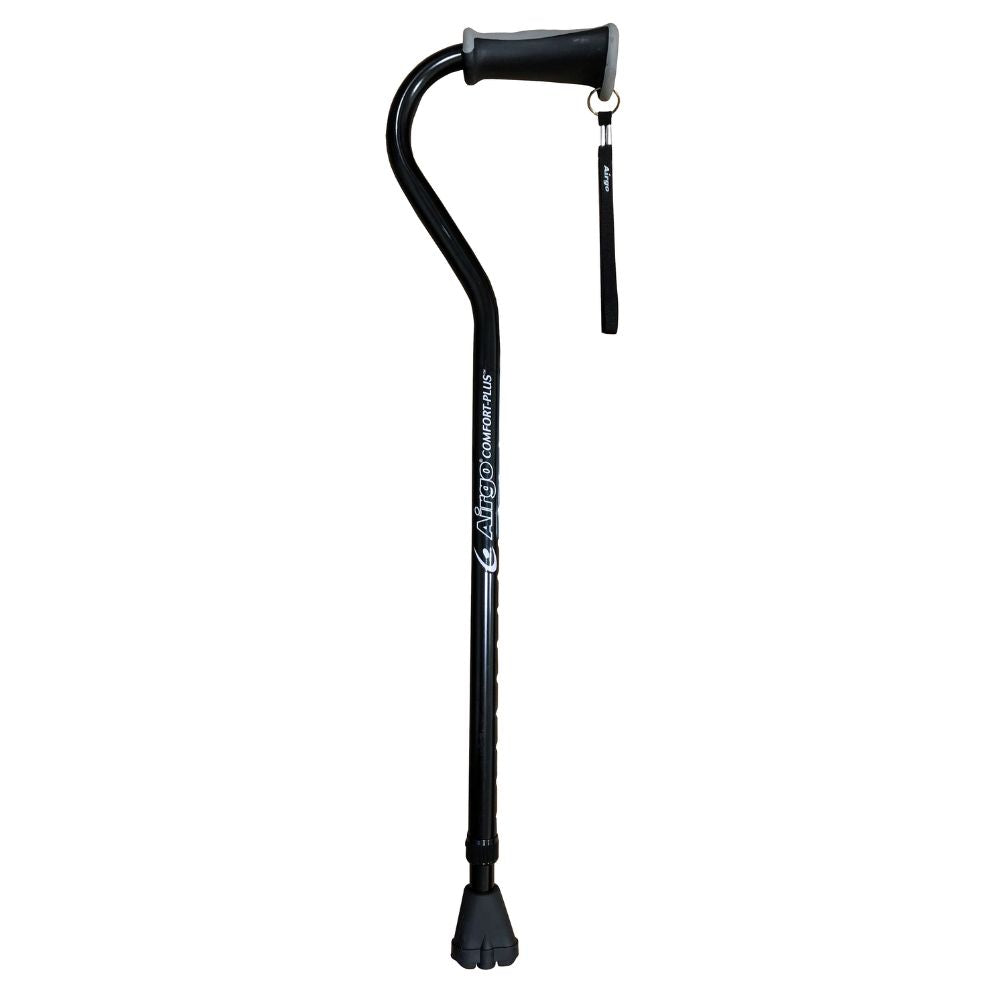Drive® Airgo Comfort-Plus Aluminum Cane, Offset Handle, Black