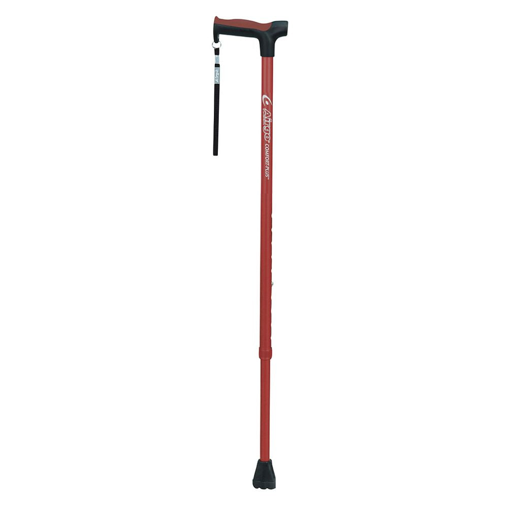 Drive® Airgo Comfort-Plus Aluminum Cane, Derby Handle, Burgundy