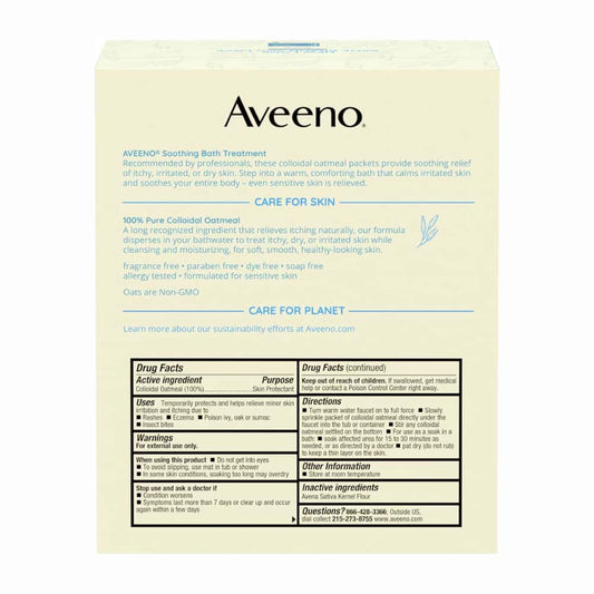 Aveeno soothing bath treatment for sensitive skin