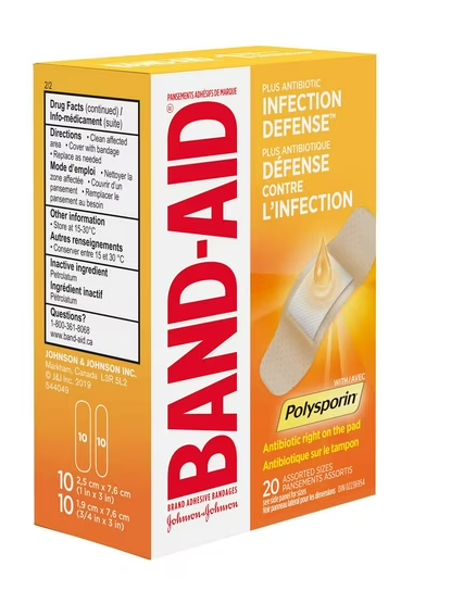 BAND-AID Infection Defense Bandages - 20's