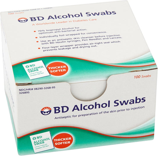 BD Alcohol Swabs 100 Ct