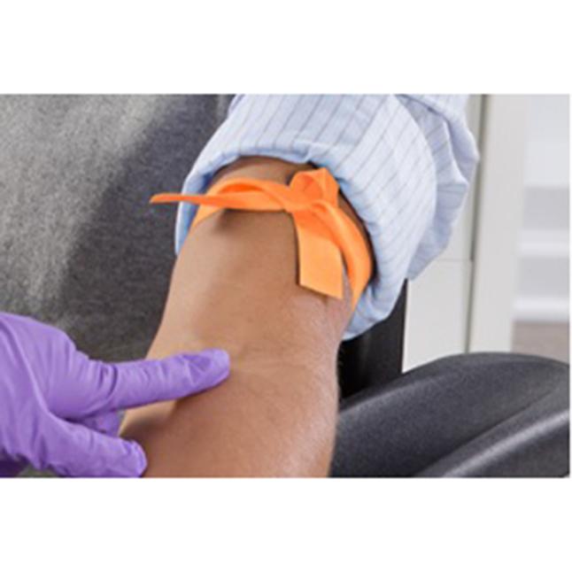 Tourniquet Vacutainer Single-Use Banded Orange Latex-Free - Box Of 25