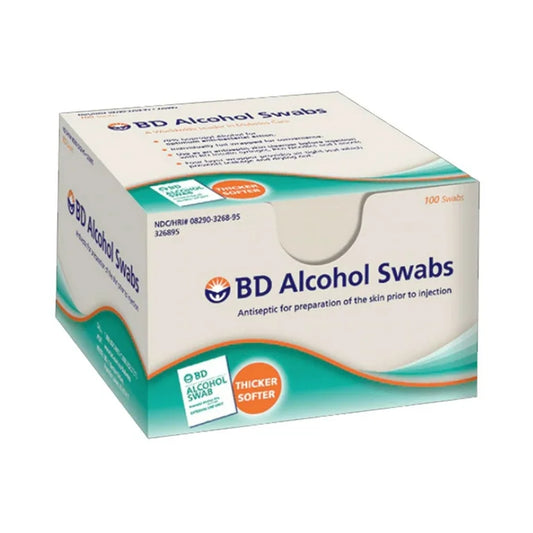 BD Alcohol Prep Pad NonSterile 1 X 0.75" Nonwoven Gauze 326895 12 Count(s) 100 /Count