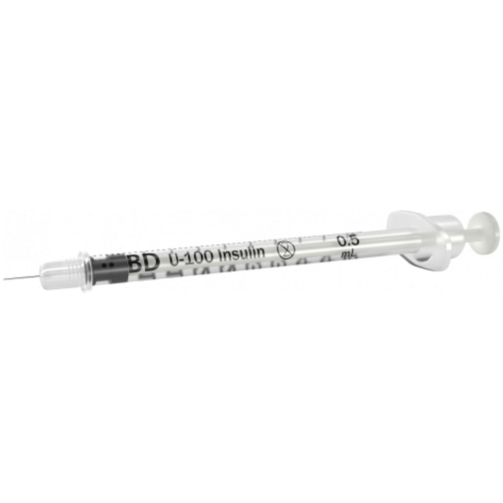BD Micro-Fine™ IV Lo-Dose™ Insulin Syringes, 1/2mL, 28G x 1/2" (Box 100 pcs)