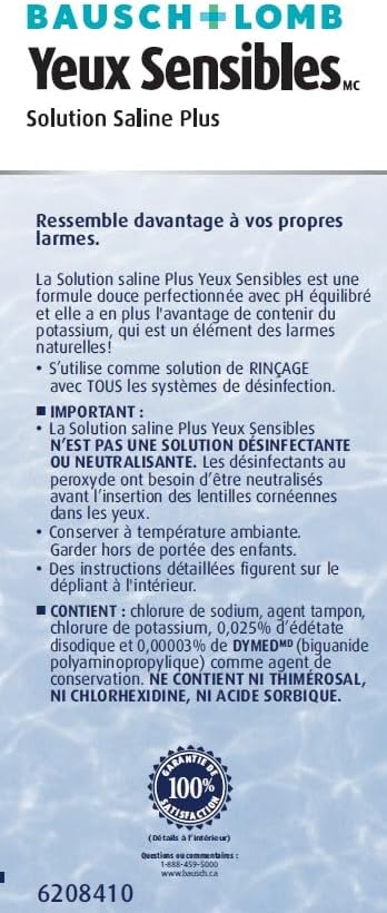 Bausch & Lomb Sensitive Eyes Saline Plus Solution - 355ml