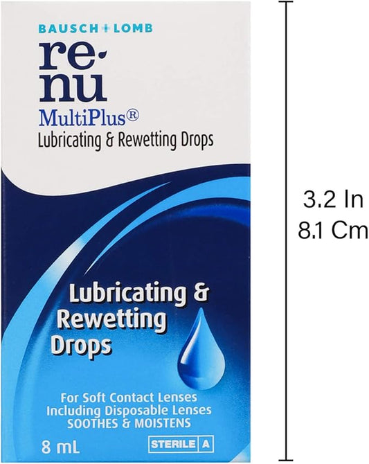 Bausch + Lomb renu MultiPlus Contact Lens Lubricating Drops - 8 ml