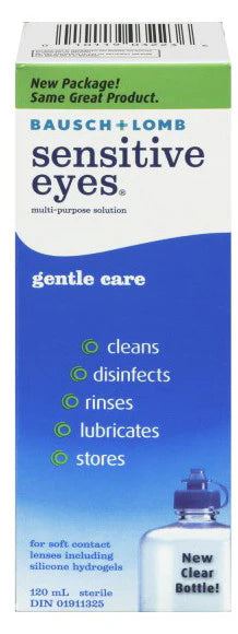 Bausch + Lomb sensitive eyes Contact Lens Disinfecting Solution - 120ml