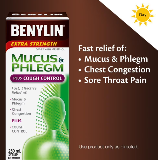 Benylin Extra Strength Mucus & Phlegm Plus Cough Control Syrup - 250ml