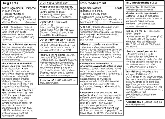 Benylin Extra Strength Mucus & Phlegm Syrup - 100ml