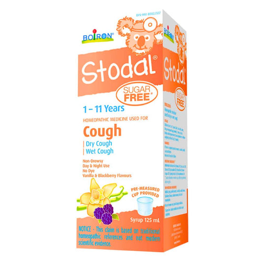 Boiron Stodal sugar-free kids syrup Canada