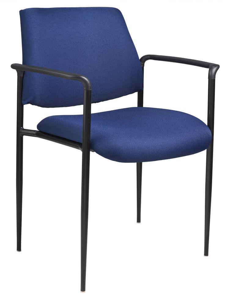 Ea/1 Emmy Metal Stacking Chair, Metal Black Frame, Vanilla.