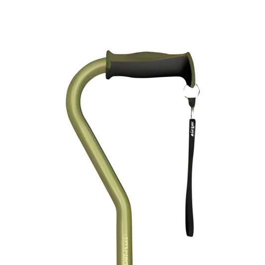 Cane with reflective strap