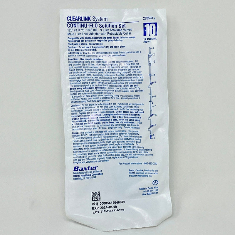 Clearlink Continu-Flo Solution Set, 3Y LL 110IN 10DPM