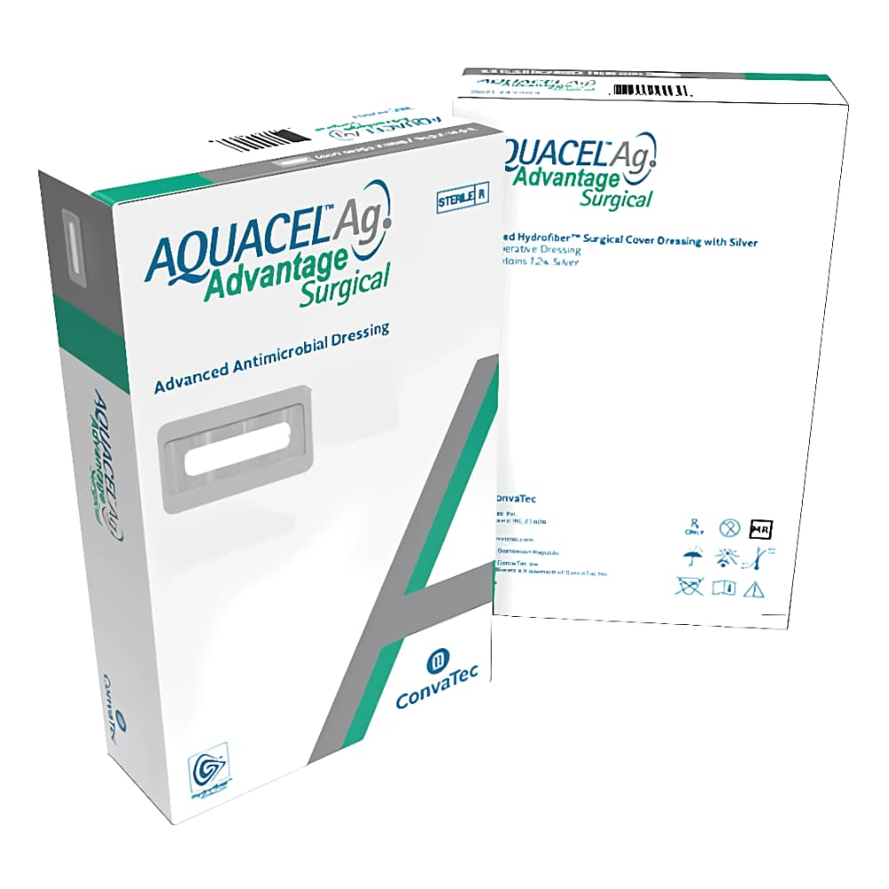 Convatec AQUACEL Ag Advantage Surgical Wound Dressing 35 14 inch Box of 10
