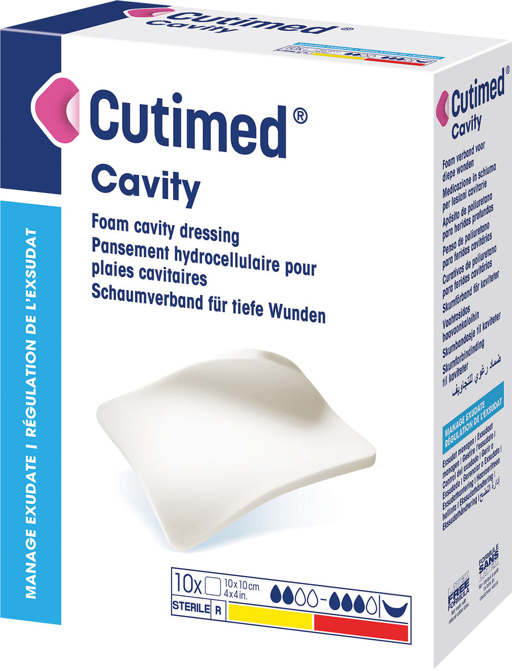 Cutimed Cavity Absorbant Foam Dressing For Deep Wounds 1cm X 1cm - Box Of 10