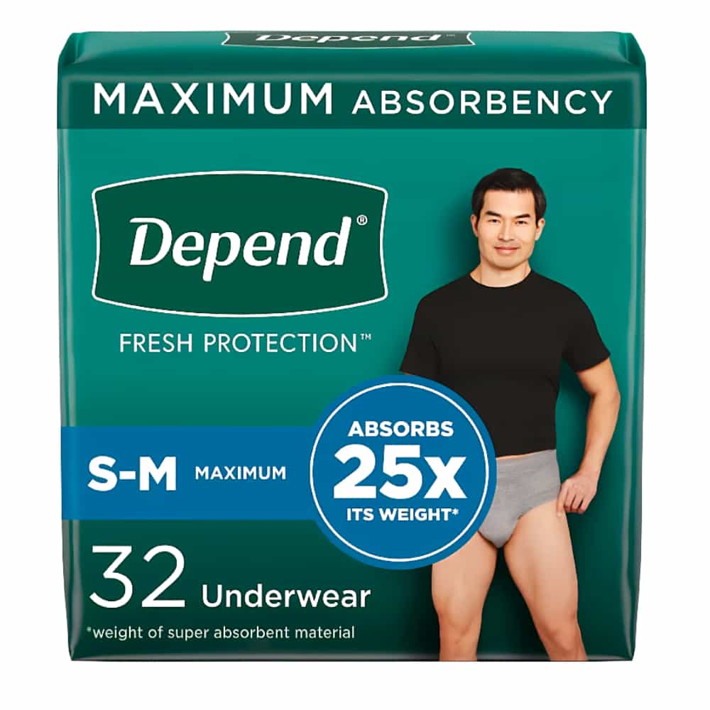 Depend Fresh Protection Adult Incontinence Underwear for Men.