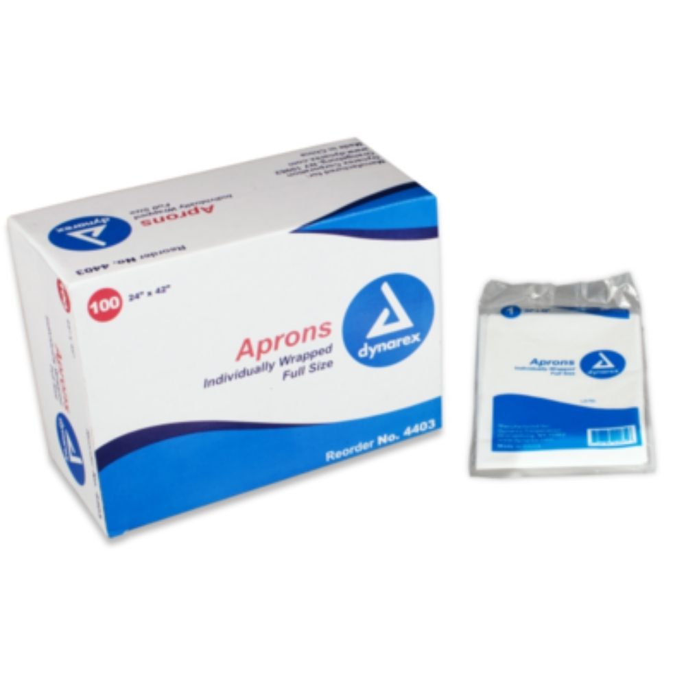 Dynarex® Polyethylene Aprons, 24" x 42"